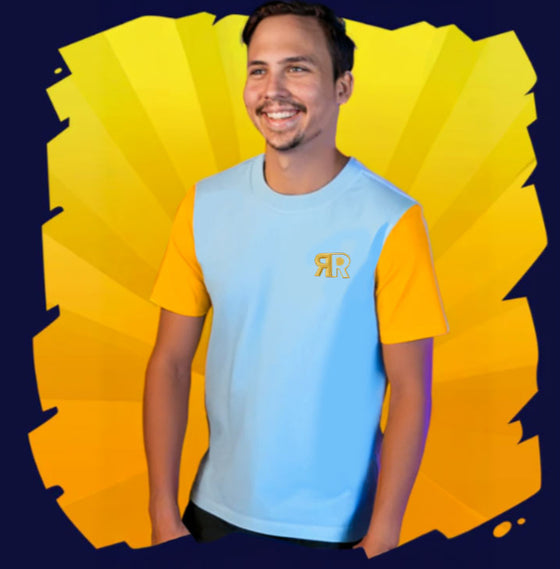 Ryguyrocky Blue/Orange Colorblock TEE