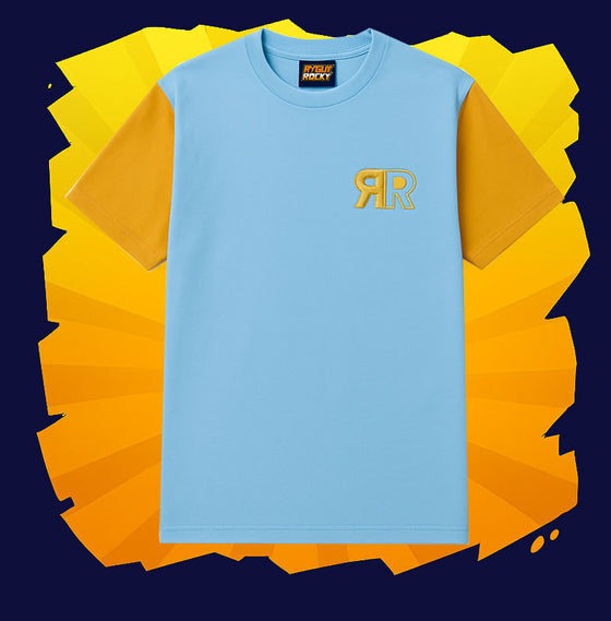 Ryguyrocky Blue/Orange Colorblock TEE